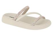 Chinelo Slide Feminino Maxxi Gliter Moleca 35 branco