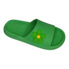 Chinelo Slide Flor Verde Copa Jogo Delicado Confortável