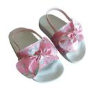 chinelo Slide Infantil FLORAL Menina De Laço Baby Super Leve