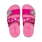 Chinelo Slide Infantil Grendene Barbie Logomania Rosa