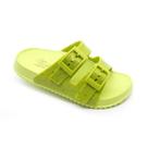 Chinelo Slide Infantil Plugt Menina Fibras Naturais Verde Orgânico
