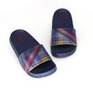 Chinelo Slide Infantil Plugt Menino Xadrez Marinho