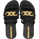 Chinelo Slide Ipanema Metal Glam Aplique Dourado Feminino