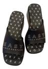 Chinelo Slide lança perfume plataforma preta Chinelo Slide lança perfume plataforma preta