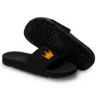 Chinelo Slide Masculino Casual Personalizado Coroa Laranja