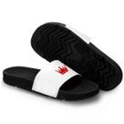 Chinelo Slide Masculino Casual Personalizado Coroa Vermelho