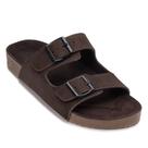 Chinelo Slide Masculino Fivela Ajustável em Couro Marrom Tamanho:40Cor:MarromGênero:Masculino Chinelo Slide Masculino Fivela Ajustável em Couro Marrom Tamanho:40Cor:MarromGênero:Masculino