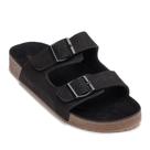 Chinelo Slide Masculino Fivela Ajustável em Couro Nobre Preto Tamanho:44Cor:PretoGênero:Masculino Chinelo Slide Masculino Fivela Ajustável em Couro Nobre Preto Tamanho:44Cor:PretoGênero:Masculino
