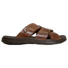 Chinelo Slide Masculino Pegada Tiras Couro 131285