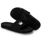 Chinelo Slide Masculino Personalizado Coroa Branco