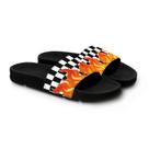 Chinelo Slide Masculino Personalizado Xadrez Fogo Chinelo Slide Masculino Personalizado Xadrez Fogo