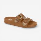 Chinelo Slide Moleca Duas Fivelas Camurça Caramelo Chinelo Slide Moleca Duas Fivelas Camurça Caramelo