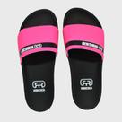 Chinelo Slide Preto e Rosa Flourescente Hocks Chinelo Slide Preto e Rosa Flourescente Hocks