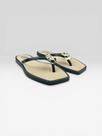 Chinelo Slim Com Detalhe Dourado Preto