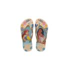 Chinelo Slim Infantil Princesas Glitter Havaianas 022478 Cor:CremeTamanho:26