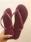 Chinelo Slim Logo Metalic Cor:AmarantoTamanho:35/36