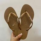 Chinelo Slim Logo Metalic