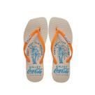 Chinelo Square Fealing Feminino Versátil e Prático Coca Cola CC4381