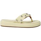Chinelo Tamanco Vizzano Feminino Flat com Tachas Prateadas Moda Casual