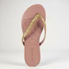 Chinelo Tiras Douradas Petite Jolie