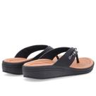 Chinelo Usaflex Anabela Couro Rosa Detalhe com Strass AK0507001