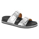 Chinelo Vizzano Flat Metalizado Fivelas - Preto e Prata Chinelo Vizzano Flat Metalizado Fivelas - Preto e Prata