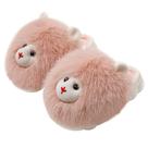 Chinelos Alpaca Plush Cartoon Winter House Fluffy Cute