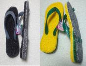 Chinelos Apaju, 2 pares de capacho/ emborrachado p/ trat. esporão