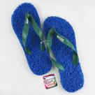 Chinelos Apaju, duplo capacho ortopédico anti stress azul.