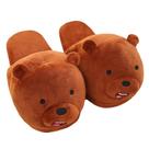 Chinelos Bear Warm Plush Slip-on para casa interna antiderrapante Chinelos Bear Warm Plush Slip-on para casa interna antiderrapante