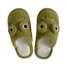 Chinelos Big Eye Warm Plush Slip-on, antiderrapante, para uso interno