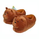 Chinelos Brown Bear Plush Funny Winter Warm Shoes 21cm Chinelos Brown Bear Plush Funny Winter Warm Shoes 21cm