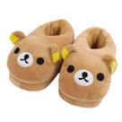 Chinelos Cartoon Bear Anime Plush Home Cotton