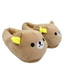 Chinelos Cartoon Bear Plush Unissex, 28 cm, sapatos domésticos de algodão