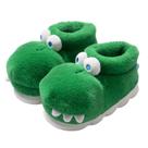 Chinelos Cartoon Crocodile Plush Warm Fluffy House Slip