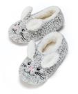 Chinelos cosyone1997 Grey Bunny Fuzzy Cozy Indoor Tamanho 11-12