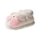 Chinelos Cute Cartoon Pig Plush Warm Fluffy High Top House