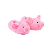 Chinelos Cute Pig Warm Plush, antiderrapantes, para uso interno, rosa