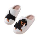 Chinelos De Algodão Com Bordado De Dachshund Para Mulheres, Quentes E Antiderrapantes, Presente Para