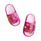Chinelos De EVA Para Meninas Com Estampa De Urso Dourado, Sandálias De Duas Cores Com Solado Macio E
