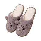 Chinelos De Inverno De Algodão Para Casais Com Design De Gato, Solado Macio, Sandálias Casuais Para