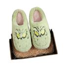 Chinelos De Monstro Verde Peludo Para Homens E Mulheres, Calçados De Inverno Com Sola Macia,