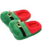 Chinelos de pelúcia Christmas Elf para adultos, chinelos Cozy House