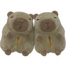 Chinelos de pelúcia de algodão engraçado com design de capivara para mulheres e homens Chinelos de pelúcia de algodão engraçado com design de capivara para mulheres e homens