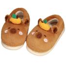 Chinelos de pelúcia de capivara de desenho animado para mulheres - algodão
