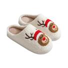Chinelos De Pelúcia De Natal Para Mulheres Com Bordado Do Papai Noel, Sandálias Peludas Para Casais, Chinelos De Pelúcia De Natal Para Mulheres Com Bordado Do Papai Noel, Sandálias Peludas Para Casais,