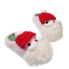 Chinelos de pelúcia de Papai Noel para mulheres - carrinho de Natal fofo