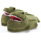 Chinelos de pelúcia engraçados de crocodilo para homens e mulheres
