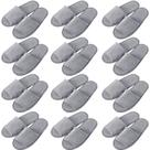 Chinelos descartáveis Bunnycool, 12 pares para convidados, cinza claro