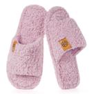 Chinelos Dokela Fuzzy Open Toe Memory Foam para mulheres, roxos